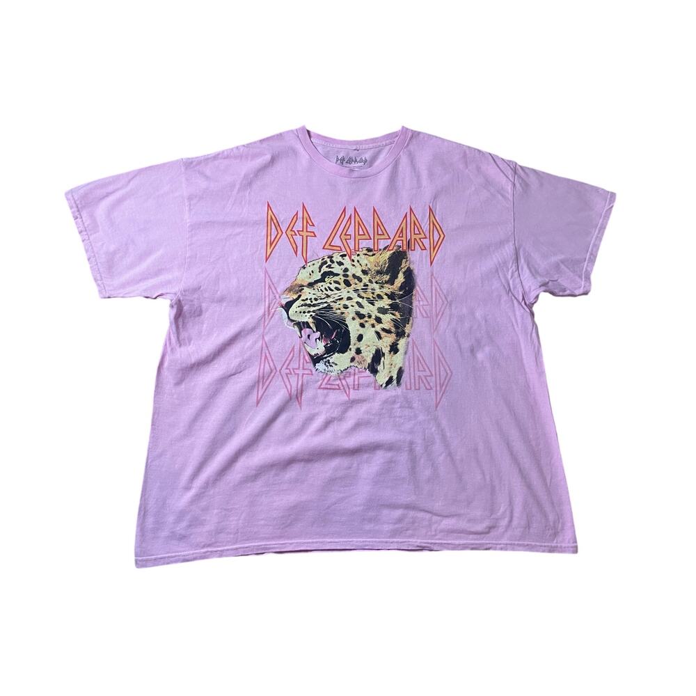 Pink Def Leppard Band T-Shirt - Size XL **